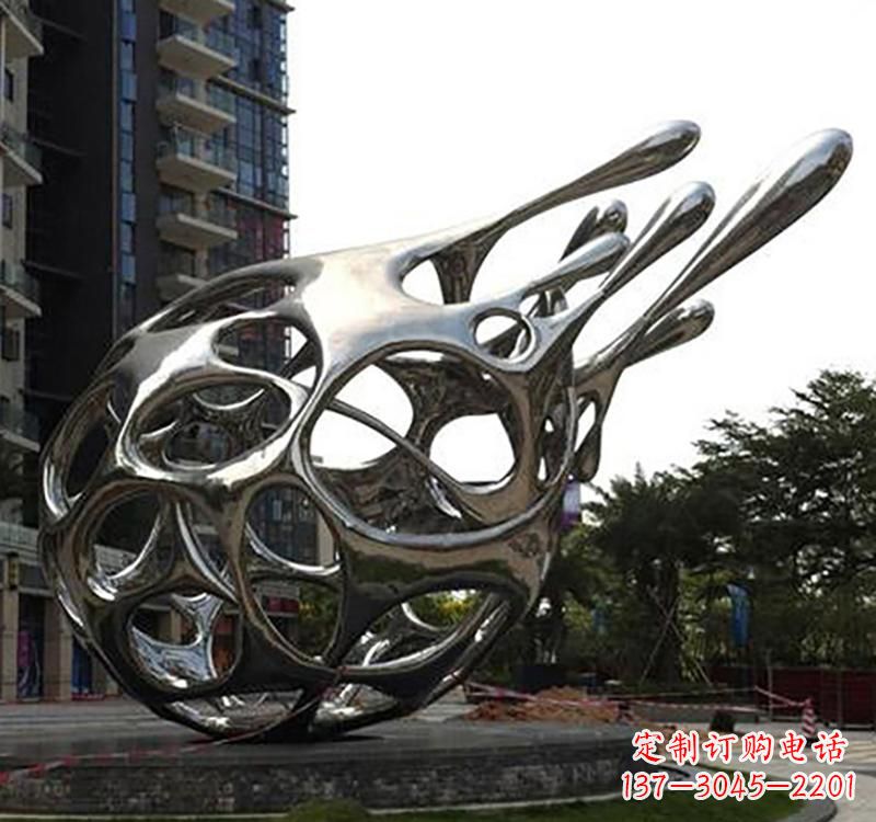 广州不锈钢镜面火龙果雕塑精致的艺术瑰宝