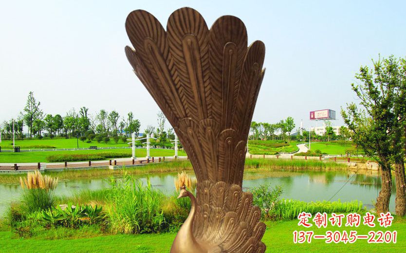 广州不锈钢孔雀展翅高飞