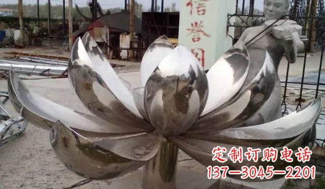 广州不锈钢莲花雕塑精美绝伦