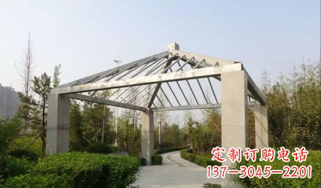广州不锈钢凉亭雕塑点缀公园景观