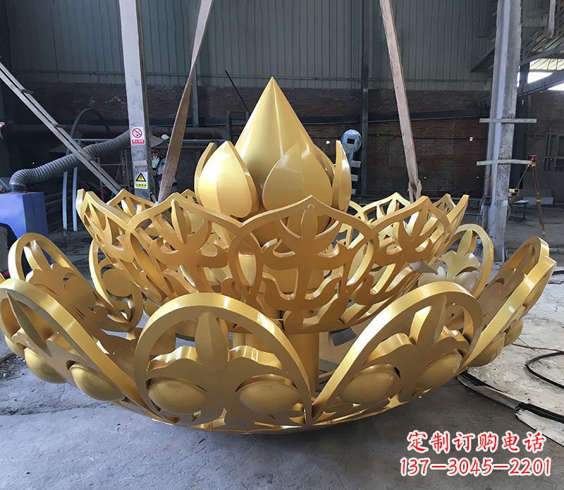 广州不锈钢莲花雕塑精美绝伦