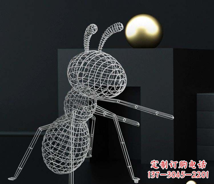 广州不锈钢镂空蚂蚁雕塑艺术与科技的结合