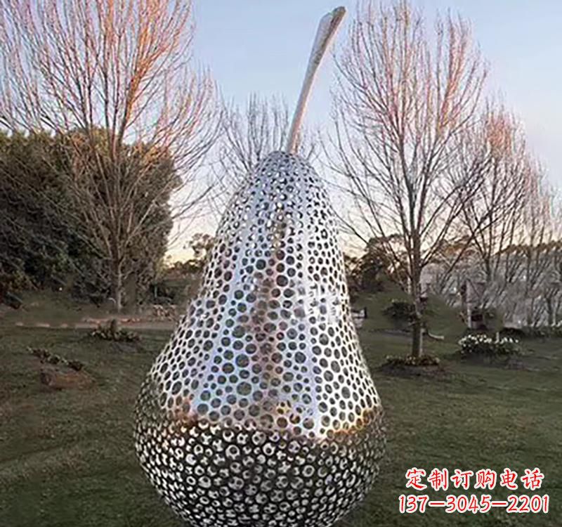 广州不锈钢镂空水果雕塑精美绝伦