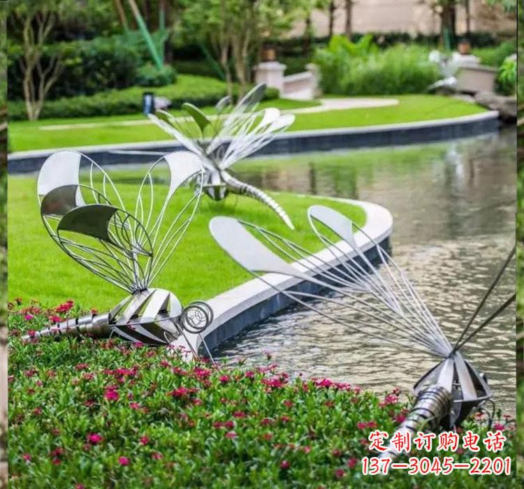广州不锈钢蜻蜓一件完美的动物雕塑