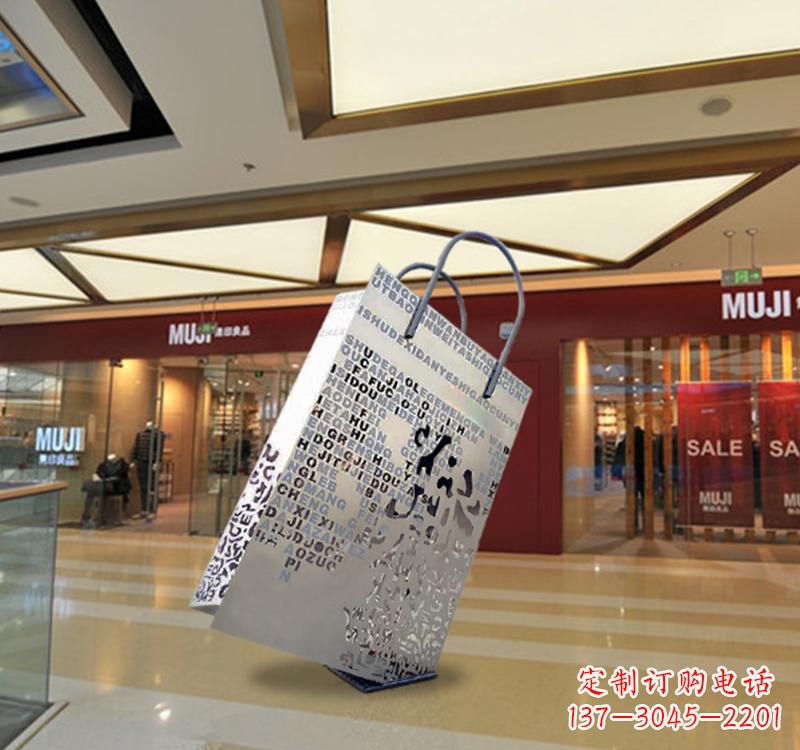 广州不锈钢购物袋雕塑给消费者带来更好的购物体验