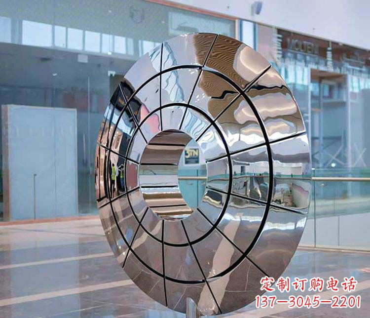 广州不锈钢圆环雕塑——精美的艺术精品