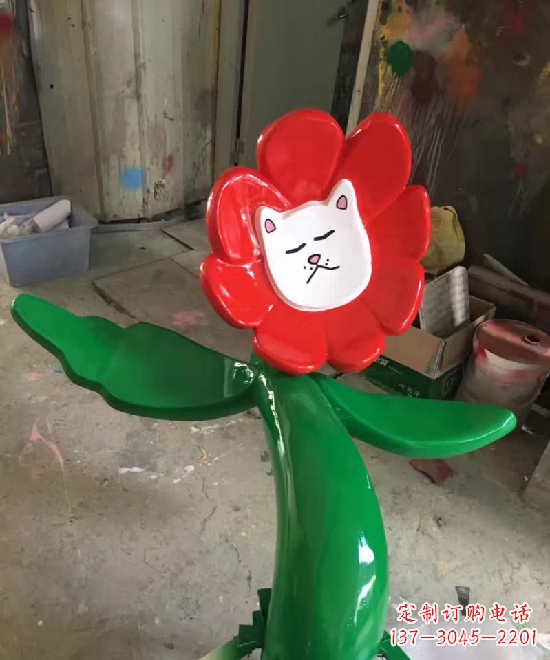 广州不锈钢太阳花雕塑美丽的景观装饰