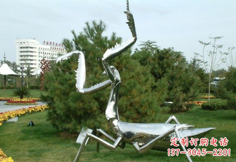广州不锈钢螳螂雕塑艺术的精美结晶