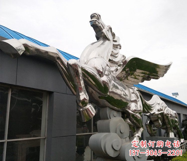 广州不锈钢飞马城市雕塑展现城市精神