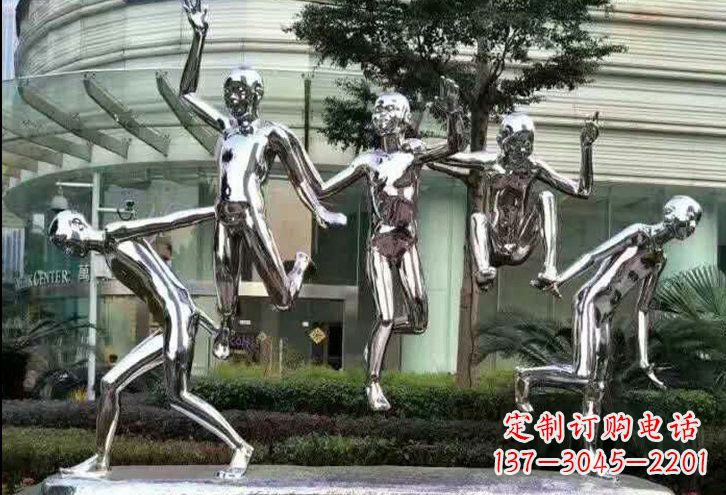 广州勇敢跳跃的儿童雕塑