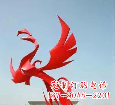 广州不锈钢铁艺凤凰雕塑美丽的象征