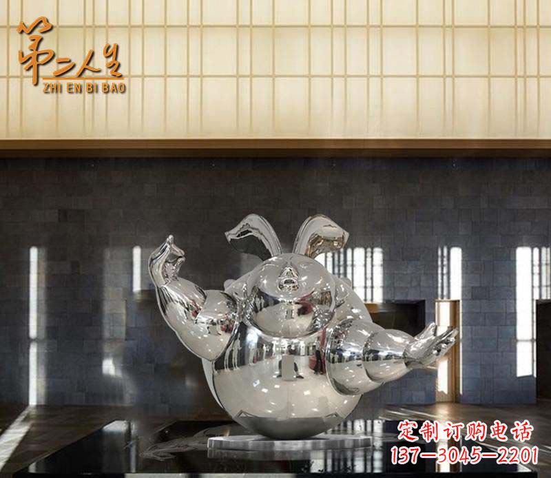 广州不锈钢兔子雕塑——精致雕刻的艺术品