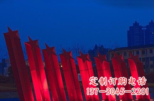 广州不锈钢五角星雕塑铸就永恒之美
