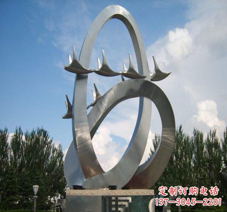 广州大雁飞翔——不锈钢现代大雁雕塑