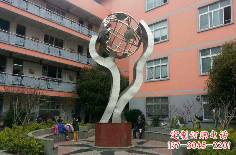 广州不锈钢地球雕塑传承世界文化