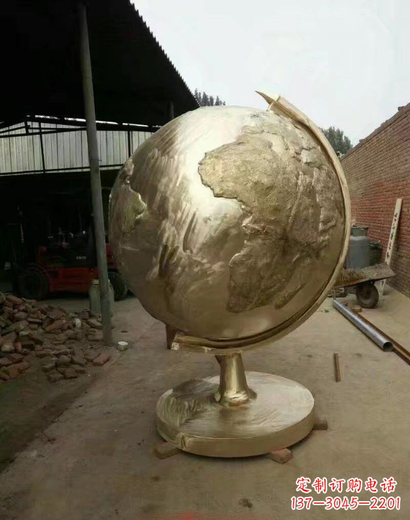 广州不锈钢地球仪雕塑象征地球家园