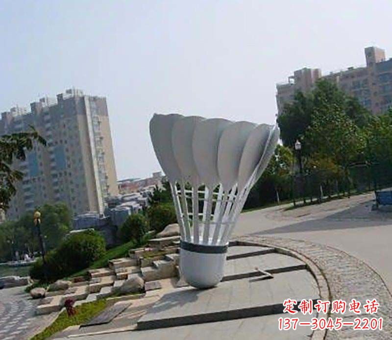 广州不锈钢羽毛球雕塑装点美丽的羽毛球世界