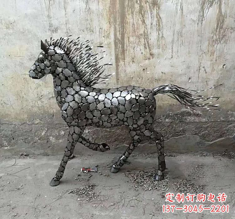 广州不锈钢园林动物马雕塑