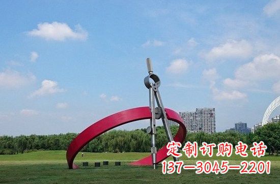 广州不锈钢圆规雕塑——精致的艺术品