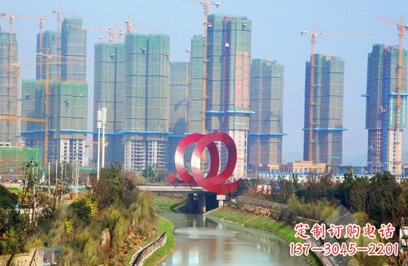 广州精美不锈钢圆环雕塑