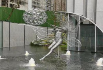 广州美丽的不锈钢蒲公英雕塑