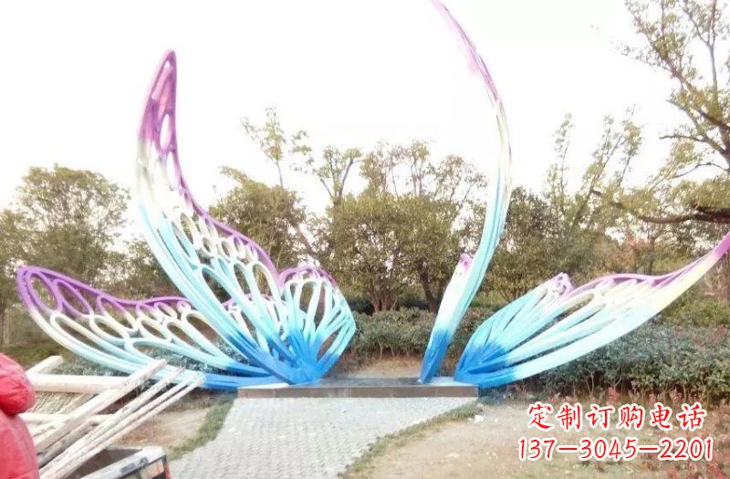 广州彩色不锈钢蝴蝶雕塑