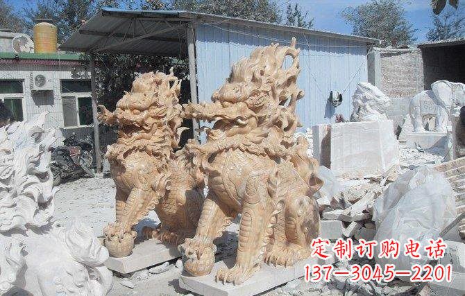 广州麒麟石雕一个具有传统文化精髓的艺术品