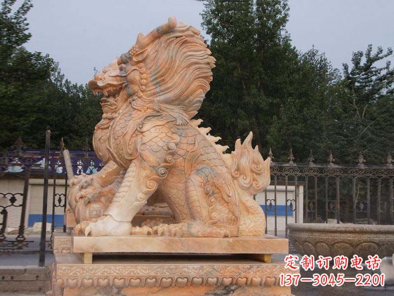 广州麒麟门口镇宅石雕