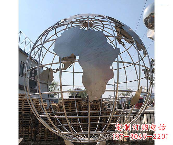 广州以城市为灵感的不锈钢地球仪雕塑