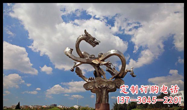广州龙雕塑流动的艺术形式