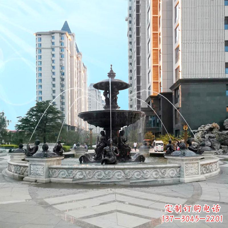 广州城市广场欧式水景喷泉雕塑的魅力