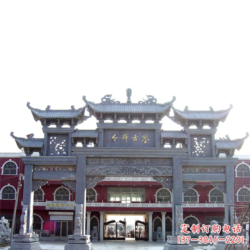 广州石雕牌楼极致精美的城市艺术