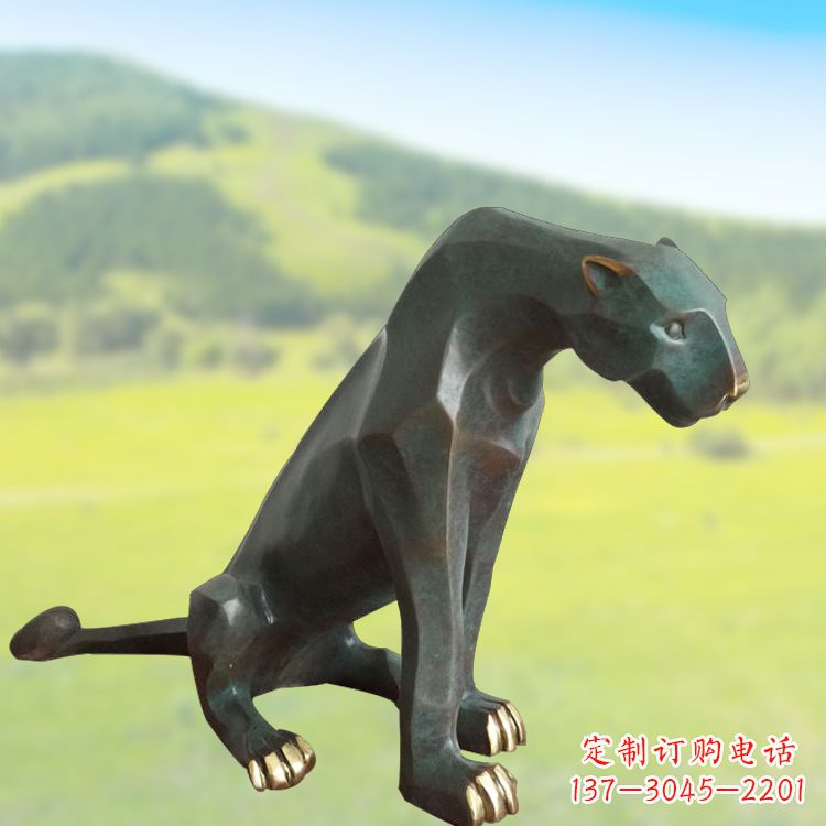 广州精美铜质豹雕塑精致雕刻,精美外形