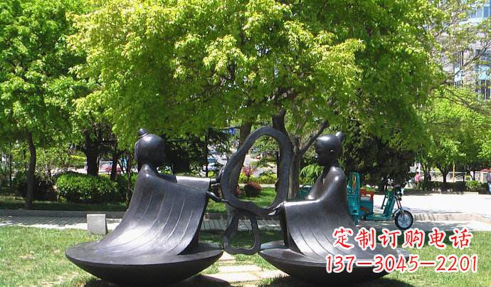 广州以孔融为灵感的校园铜雕