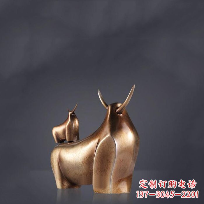 广州精美不锈钢生肖牛雕塑
