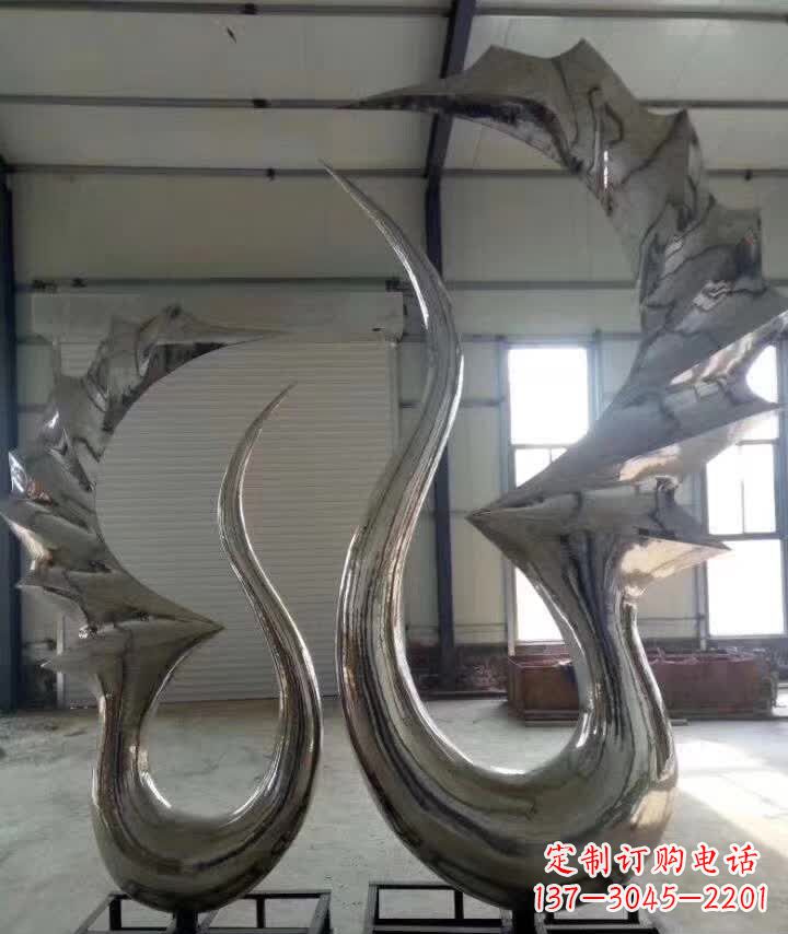 广州抽象天鹅不锈钢雕塑