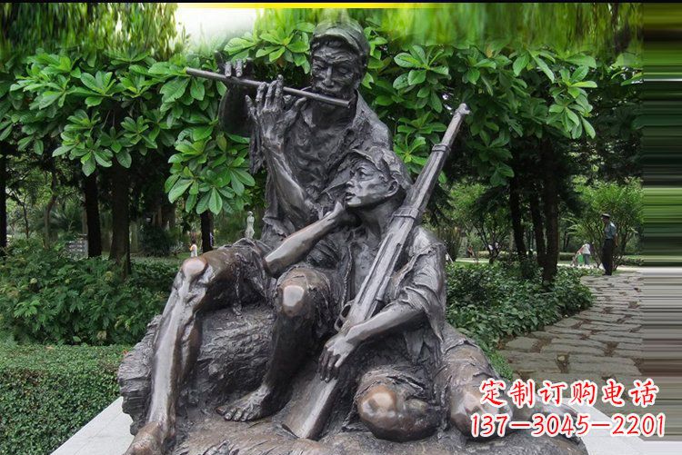 广州红军战士雕塑——抒发军旅情怀