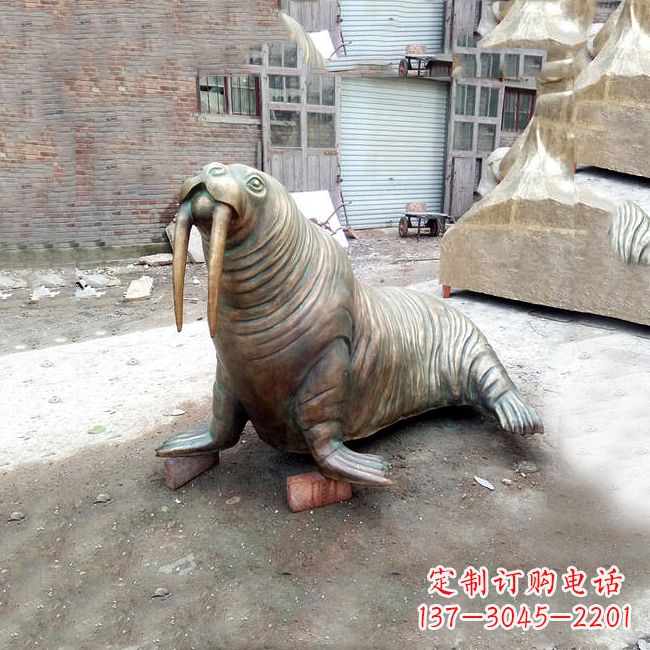 广州纯铜海豹雕塑艺术的象征