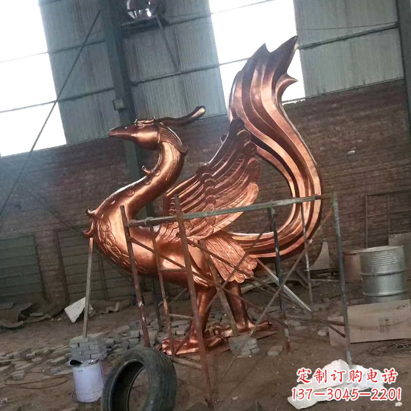 广州朱雀神兽纯铜陵光神君雕塑