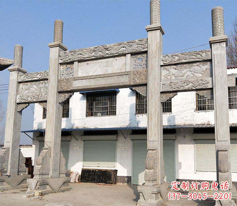 广州石牌坊雕塑——传承中国传统文化