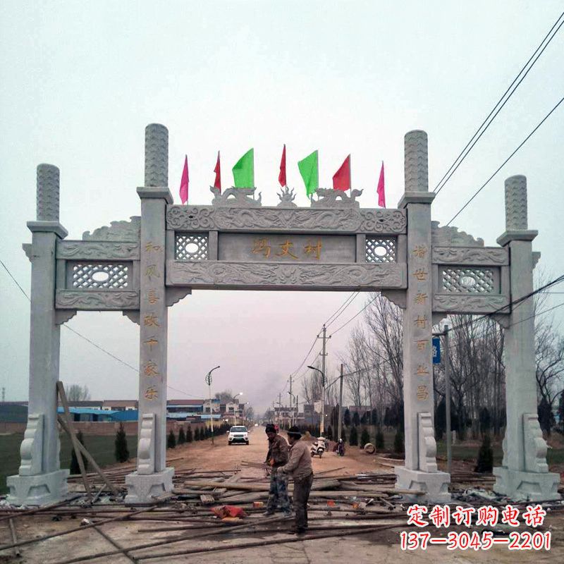广州传承古老石牌坊雕塑