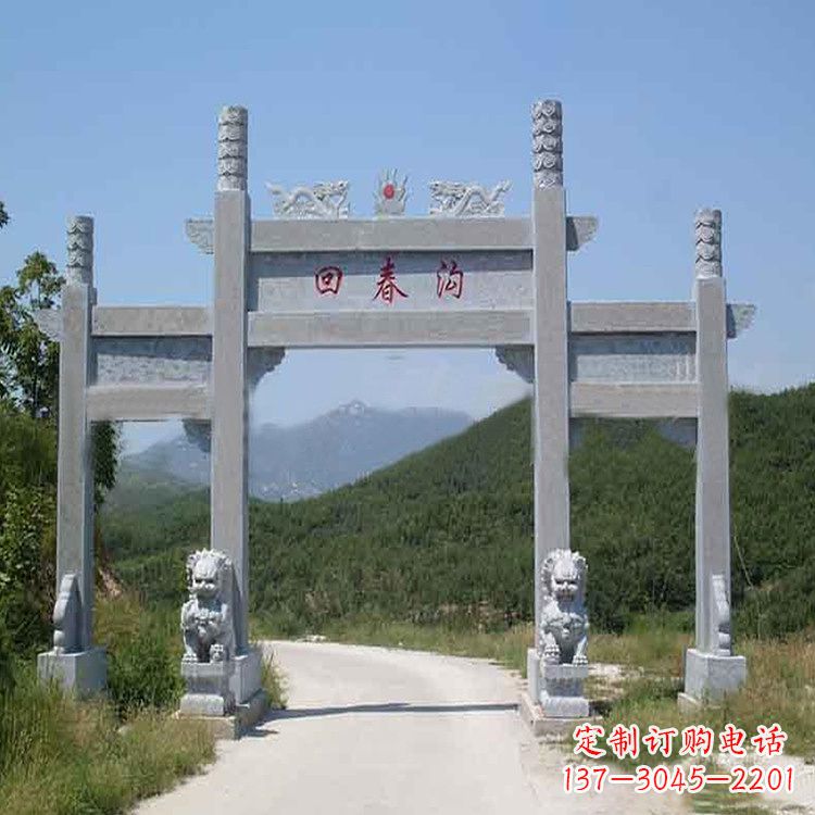 广州村落中的牌坊雕塑传承民间文化