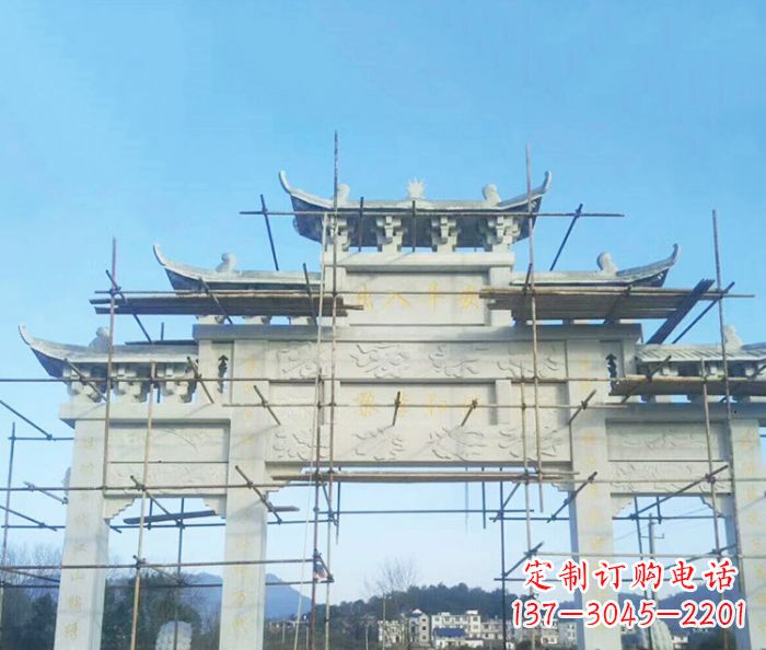 广州大理石三门牌坊雕塑