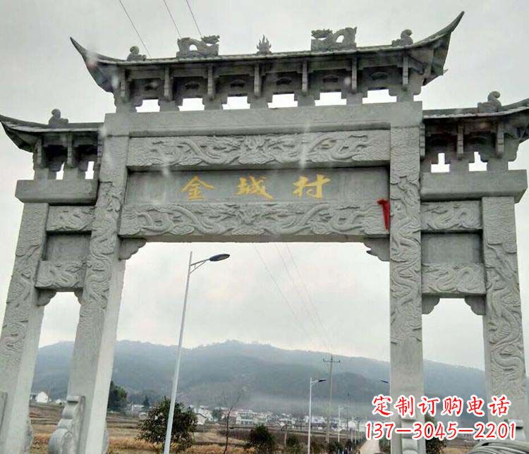 广州该牌坊雕塑。
