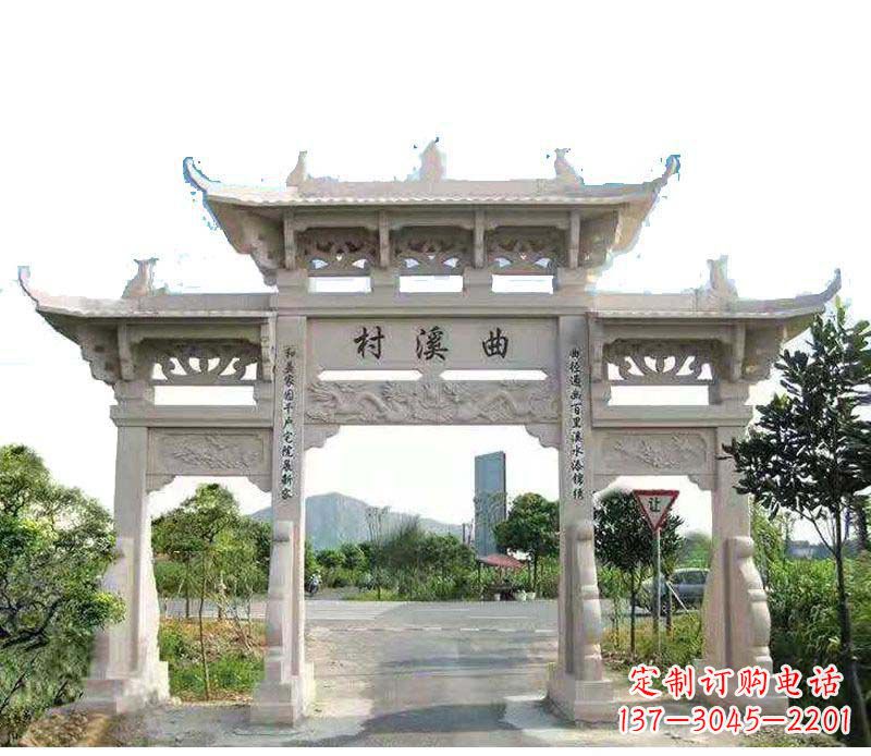广州精美牌坊雕塑——村庄的艺术瑰宝