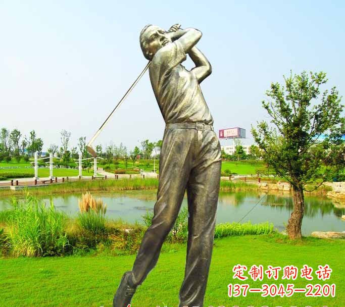 广州高尔夫球雕塑把高尔夫运动熔铸成艺术