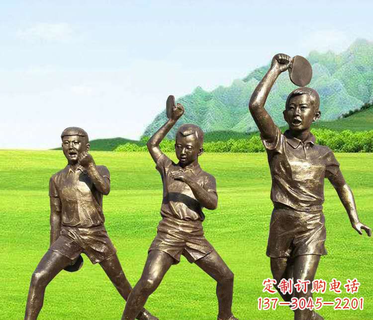 广州乒乓球雕塑激发运动热情