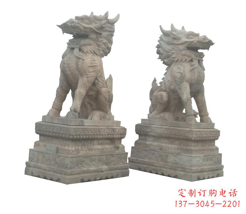 广州大理石麒麟神秘之门的守护者