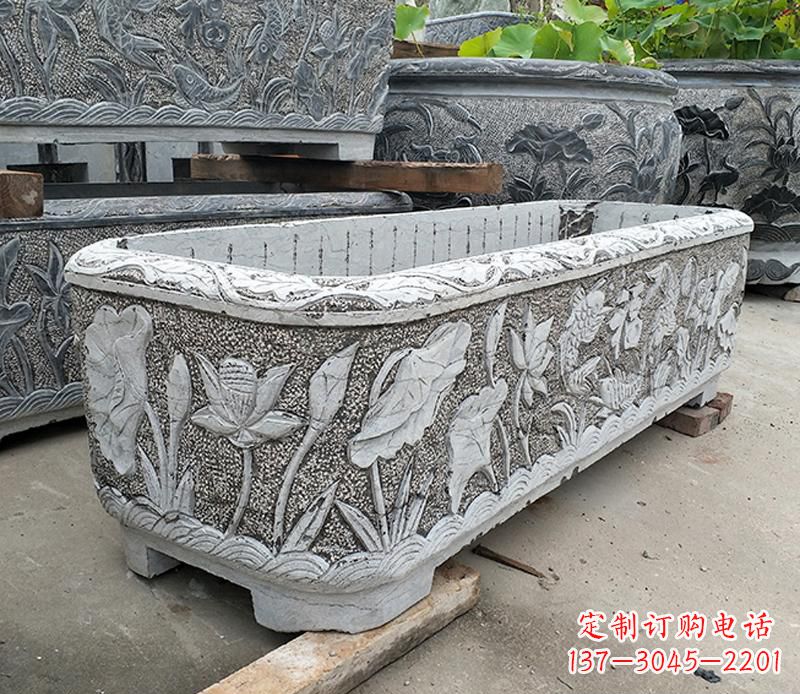 广州大理石菊花水缸雕塑
