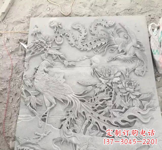 广州大理石凤凰浮雕